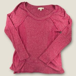 Chic Pink Eri and Ali waffle Knit Sweater